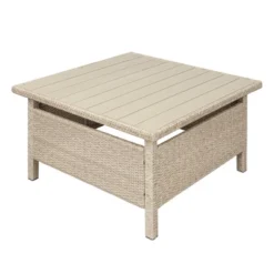 6pc Wicker Patio Set With Benches - Brown/Gray - GODEER -Garden & Outdoors GUEST 2a0f64c8 9527 472a bbf7 7d29db0f7687