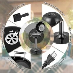 Costway Portable 1600W Electric BBQ Grill With Temperature Control & Grease Collector Red/Black -Garden & Outdoors GUEST 2a551e9f 34b4 4a4a 90a7 bfd976b23bc9