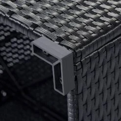 10pc Wicker Patio Sectional Seating Set With Cushion - Black/Beige - GODEER -Garden & Outdoors GUEST 2a6c75b8 963b 4c07 b2fa 9fa4d86634ce