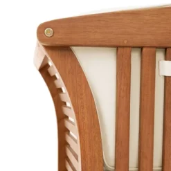 Stamford Eucalyptus Wood Outdoor Bench With Cushions - Natural - Alaterre Furniture -Garden & Outdoors GUEST 2a9027cf 0bcd 4e76 8b3c bedab64a0962