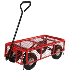 Sunnydaze Decor Sunnydaze Outdoor Lawn And Garden Heavy-Duty Durable Steel Mesh Utility Wagon Cart With Removable Sides 21 Sunnydaze Decor Sunnydaze Outdoor Lawn And Garden Heavy-Duty Durable Steel Mesh Utility Wagon Cart With Removable Sides -Garden & Outdoors GUEST 2c711135 41db 4315 9e26 435b8396c262