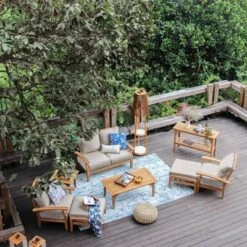 Cambridge Casual Caterina Teak Outdoor Patio Ottoman With Cushion 12 Cambridge Casual Caterina Teak Outdoor Patio Ottoman With Cushion -Garden & Outdoors GUEST 2cbe96b4 2b9e 4a0a 95e8 346ffb463608