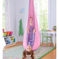 HearthSong HugglePod Original Indoor Or Outdoor Kids' Canvas Hanging Chair With Cushion -Garden & Outdoors GUEST 2e7a4e79 5e92 4981 b30b 24e632c98d76