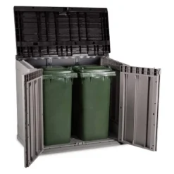 Toomax Stora Way All-Weather Outdoor XL Horizontal 5' X 3' Storage Shed Cabinet For Trash Can, Garden Tools, & Yard Equipment, Taupe Gray/Brown -Garden & Outdoors GUEST 2eac6dd2 d985 49a1 ac1e d5e00b7df605