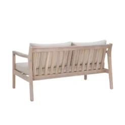 Linon Melita Acacia Two Seater Sofa Beige/White -Garden & Outdoors GUEST 2ed86d60 06d3 4773 8b6d 7267abe57685