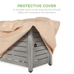 Best Choice Products 42in Fire Pit Table 50,000 BTU Rectangular Steel Gas W/ Storage, Cover, Glass Beads -Garden & Outdoors GUEST 2f996da3 782f 4a99 9244 99559bef845b