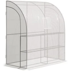 Outsunny 7' X 3' X 7' Outdoor Walk-In Greenhouse, Plant Nursery With Roll-up Windows, PE Cover, And 3 Wire Shelves -Garden & Outdoors GUEST 2fbe0a32 0494 49f1 bb59 22a15e551741