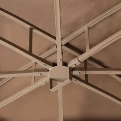 10' X 12' Outdoor Garden Gazebo With Skirts Tent Canopy Beige - Captiva Designs -Garden & Outdoors GUEST 31109ad9 a37f 4f15 ad05 f64e5cd255e3