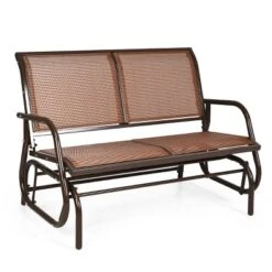 Costway Patio Swing Glider Bench Loveseat Rocking Chair Backyard Poolside -Garden & Outdoors GUEST 318216c2 e0fa 463d 86a0 37532911a459