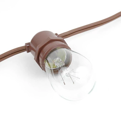 Novelty Lights Edison Outdoor String Lights With 25 In-Line Sockets Brown Wire 37.5 Feet 3 Novelty Lights Edison Outdoor String Lights With 25 In-Line Sockets Brown Wire 37.5 Feet - Image 3