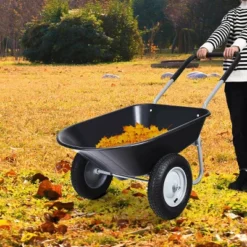 Costway 2 Tire Wheelbarrow Cart Heavy-duty Dolly Utility Cart Black 16 Costway 2 Tire Wheelbarrow Cart Heavy-duty Dolly Utility Cart Black -Garden & Outdoors GUEST 3323e6e8 318d 4e91 84df 487a518a5b41