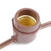 Novelty Lights Edison Outdoor String Lights With 25 In-Line Sockets Brown Wire 37.5 Feet