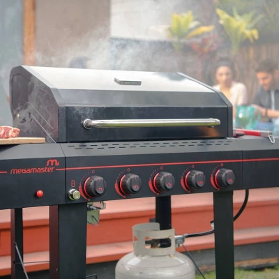 Megamaster 5-Burner Gas Grill With Stainless Steel Tong 720-0982TG 3 Megamaster 5-Burner Gas Grill With Stainless Steel Tong 720-0982TG - Image 3