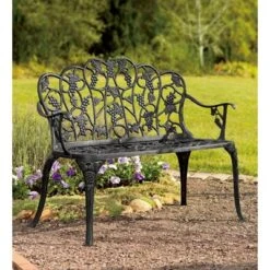 Grapevine Garden Bench In Powder-Coated Aluminum -Garden & Outdoors GUEST 3559cce6 1836 4ed0 8e17 f6ca0216168f