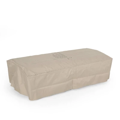 Vernon Outdoor Rectangular Fire Pit With Tank Holder - Dark Gray - Christopher Knight Home 2 Vernon Outdoor Rectangular Fire Pit With Tank Holder - Dark Gray - Christopher Knight Home - Image 2