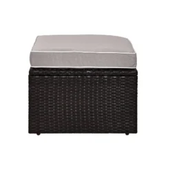 Palm Harbor Outdoor Wicker Ottoman - Gray - Crosley -Garden & Outdoors GUEST 35e7c12c eb09 49c9 9bb6 44b96a3f805b