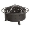 Nature Spring Star And Moon Wood Burning Fire Pit – Black