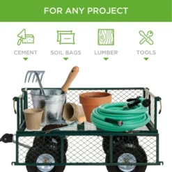 Best Choice Products Heavy-Duty Steel Garden Wagon Lawn Utility Cart W/ 400lb Capacity, Removable Sides, Handle 10 Best Choice Products Heavy-Duty Steel Garden Wagon Lawn Utility Cart W/ 400lb Capacity, Removable Sides, Handle -Garden & Outdoors GUEST 37832854 55e4 4f72 91bf 27f7834b0560