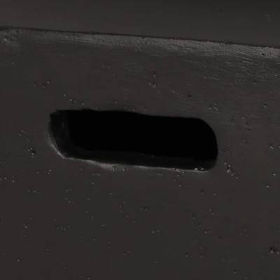 Berwick Outdoor Light Weight Concrete Wood Burning Square Fire Pit Dark Gray - Christopher Knight Home 9 Berwick Outdoor Light Weight Concrete Wood Burning Square Fire Pit Dark Gray - Christopher Knight Home - Image 9