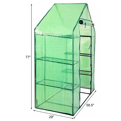 Costway Portable Mini Walk In Outdoor 4 Tier 8 Shelves Greenhouse 1 Costway Portable Mini Walk In Outdoor 4 Tier 8 Shelves Greenhouse