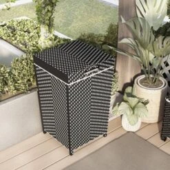 2pc Maksville Outdoor Aluminum Storage Bench & Trash Can - MiBasics 21 2pc Maksville Outdoor Aluminum Storage Bench & Trash Can - MiBasics -Garden & Outdoors GUEST 37f92f8c 852a 4521 b8f0 b0b9f76b7a2e