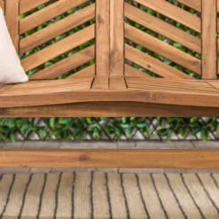 Slatted Chevron Acacia Wood Patio Loveseat – Saracina Home -Garden & Outdoors GUEST 38beed2e 21a1 4628 871e c0a00a326925