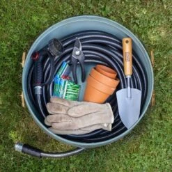 Steel Sedona Hose Pot With Lid - Green - Good Directions -Garden & Outdoors GUEST 38f0ec56 8955 4b07 ba6f e6e18e6475ee