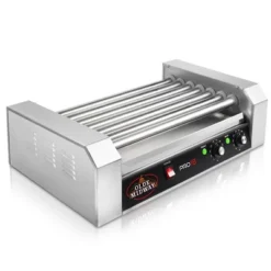 Olde Midway Electric Hot Dog Roller Grill Cooker, Commercial Grade Machine