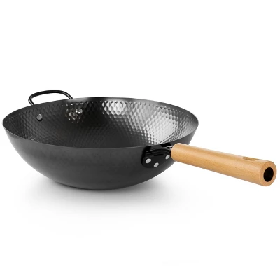 Oster® Oster Bressler 13.5in Nonstick Carbon Steel Wok With Wooden Handle 2 Oster® Oster Bressler 13.5in Nonstick Carbon Steel Wok With Wooden Handle - Image 2