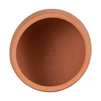 White Ticking Stripe Terracotta Planter - Foreside Home & Garden 1 White Ticking Stripe Terracotta Planter - Foreside Home & Garden