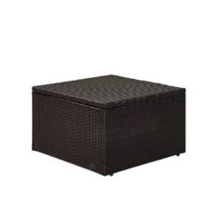 Palm Harbor Outdoor Wicker Ottoman - Gray - Crosley -Garden & Outdoors GUEST 39ec9ef6 ebae 46ae 9ccc 56fd79ee404b