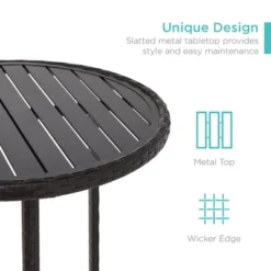 Best Choice Products 3-Piece Outdoor Wicker Bistro Bar Height Set For Patio, Garden W/ Barstools, Steel Frame 11 Best Choice Products 3-Piece Outdoor Wicker Bistro Bar Height Set For Patio, Garden W/ Barstools, Steel Frame -Garden & Outdoors GUEST 39eec1ba c4ef 4742 b2ec e42fa0301164