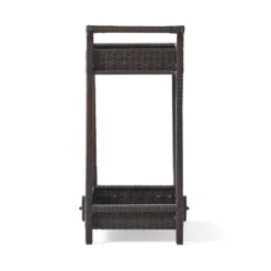 Savona Wicker Outdoor Serving Cart - Brown - Christopher Knight Home -Garden & Outdoors GUEST 3ae5699d 3049 4a21 8bb0 290da99100a8