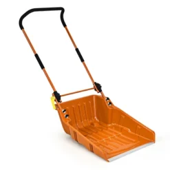 Costway 24'' Folding Poly Snow Shovel Snow Pusher W/Wheels U-Shape Handle -Garden & Outdoors GUEST 3b2b4295 53b7 4fe4 b825 5e34cc38ba3c