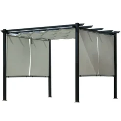 Aoodor 10 X 10 Ft Outdoor Pergola With Retractable Canopy, Aluminum Frame, 4 Pieces Patio Sun Shade Shelter For Backyard, Deck 15 Aoodor 10 X 10 Ft Outdoor Pergola With Retractable Canopy, Aluminum Frame, 4 Pieces Patio Sun Shade Shelter For Backyard, Deck -Garden & Outdoors GUEST 3bff4052 0849 4bc9 974b 8db65e90030c