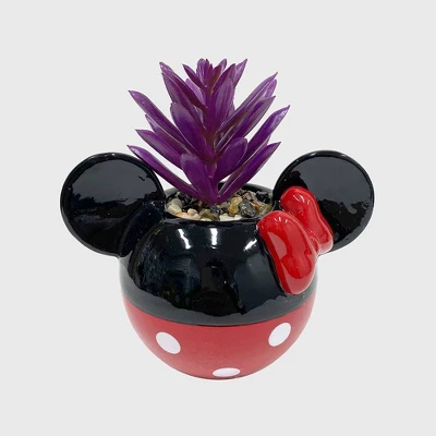 Disney 2pc Indoor/Outdoor Ceramic Mickey And Minnie Mouse Classic Succulent Set 3 Disney 2pc Indoor/Outdoor Ceramic Mickey And Minnie Mouse Classic Succulent Set - Image 3