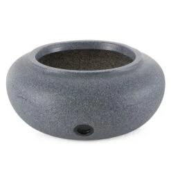 HC Companies Versatile 21 Inch Round Natural Decorative Plastic Outdoor Garden Hose Storage Pot With Side Hole For Faucet Connection -Garden & Outdoors GUEST 3dccf482 2d47 488e 887d 1a4e0527ea9e