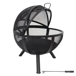 Sunnydaze Decor Sunnydaze Outdoor Portable Camping Or Backyard Flaming Sphere Ball Fire Pit With Built-In Spark Screen - 30" - Black 12 Sunnydaze Decor Sunnydaze Outdoor Portable Camping Or Backyard Flaming Sphere Ball Fire Pit With Built-In Spark Screen - 30" - Black -Garden & Outdoors GUEST 3e8301b3 6eb5 4f55 9597 c0b689012d6d