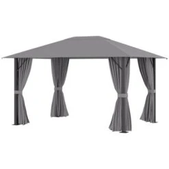 Outsunny 13' X 10' Patio Gazebo Outdoor Canopy Shelter With Sidewalls, Vented Roof, Aluminum Frame For Garden, Lawn, Backyard And Deck -Garden & Outdoors GUEST 3e95813c 1cca 437e 94af 1fd7778dedf2