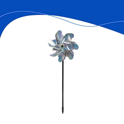 BIRD BLINDER Repellent Pin Wheels To Scare Birds & Pests, Silver Set Of 8 2 BIRD BLINDER Repellent Pin Wheels To Scare Birds & Pests, Silver Set Of 8 - Image 2