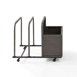 Palm Harbor Outdoor Wicker Pool Storage Caddy - Weathered Gray - Crosley -Garden & Outdoors GUEST 3fa640e3 bf1b 407a 8e9f 21609256e808