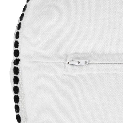 Northlight 18" White And Black Striped Outdoor Woven Pouf Ottoman 5 Northlight 18" White And Black Striped Outdoor Woven Pouf Ottoman - Image 5