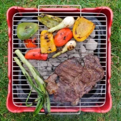 Permasteel Square Portable Charcoal Grill PG-40C10-RD - Red 22 Permasteel Square Portable Charcoal Grill PG-40C10-RD - Red -Garden & Outdoors GUEST 43a388fd c2e5 42e4 bccc 600c2b374633