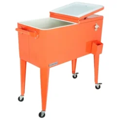 80qt Portable Rolling Patio Cooler - Permasteel -Garden & Outdoors GUEST 450faf73 ae71 4949 a469 aa884fafc7fd