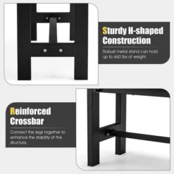 Tangkula Outdoor HDPE Bench W/ Metal Frame 47" X 14" X 16" For Yard Garden -Garden & Outdoors GUEST 46aa93be 81b3 4607 b94e e8b13f18a55f