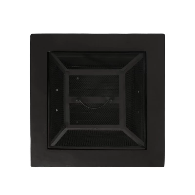 Berwick Outdoor Light Weight Concrete Wood Burning Square Fire Pit Dark Gray - Christopher Knight Home 7 Berwick Outdoor Light Weight Concrete Wood Burning Square Fire Pit Dark Gray - Christopher Knight Home - Image 7