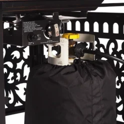 42" Square Aluminum Outdoor Propane Traditional Fire Table With Propane Tank & Table Covers - Oakland Living -Garden & Outdoors GUEST 4764381d 9c92 4659 84f2 0e8ac1e6d509