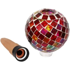 Sunnydaze Decor Sunnydaze Glass Mosaic Watering Globe For Plants And Flowers -Garden & Outdoors GUEST 48f8dcff 1dfe 431b a9e5 b7c8e900b53a