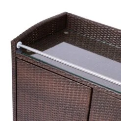 Teamson Home 39.5" Veronica Rolling Outdoor PE Rattan Bar Cart With Storage, Brown 19 Teamson Home 39.5" Veronica Rolling Outdoor PE Rattan Bar Cart With Storage, Brown -Garden & Outdoors GUEST 4a58676f d243 4d13 9896 72340c336009