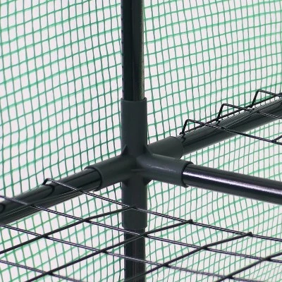 Sunnydaze Decor Sunnydaze Outdoor Portable Growing Rack Petite Deluxe Mini Walk-In Greenhouse With Roll-Up Door - 1 Shelf - Green 6 Sunnydaze Decor Sunnydaze Outdoor Portable Growing Rack Petite Deluxe Mini Walk-In Greenhouse With Roll-Up Door - 1 Shelf - Green - Image 6